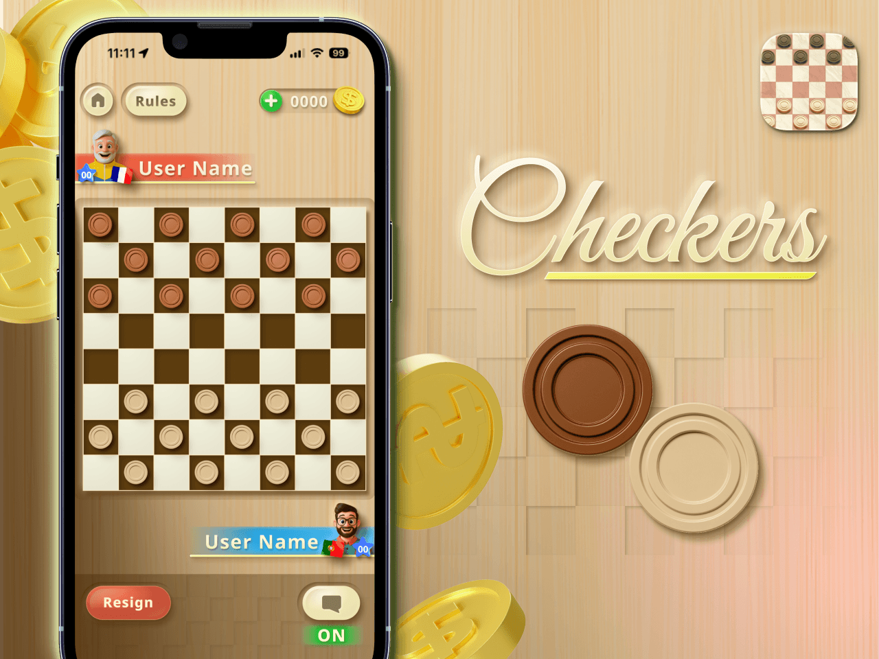 Draughts Game - Checkers App preview